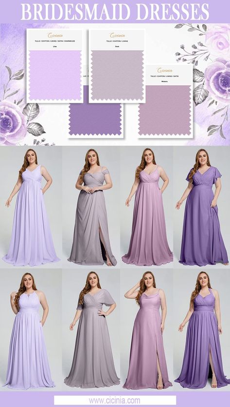 cicinia Purple Bridesmaid Dresses Long Sleeve, Lavender Wedding Dress The Bride, Purple Bridesmaid Gowns, Purple Bridesmaid Dresses Long, Lilac Bridesmaid Dress, Lavender Wedding Dress, Lilac Bridesmaid, Plus Size Bridesmaid Dresses, Long Sleeve Bridesmaid Dress