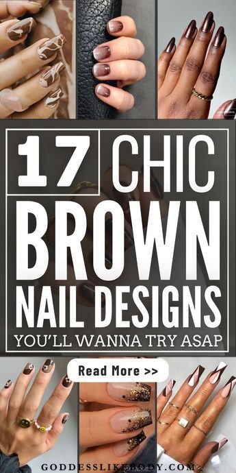 Elevate your nail game with these chic brown nail designs that are sure to turn heads. From classic neutrals to bold patterns, these trendy nail ideas will add a touch of sophistication to any look. Get inspired and try out these stylish designs ASAP to give your nails a chic makeover. Black And Brown Nails Design, Brown Summer Nails, Brown Nail Designs, Brown Nail, Brown Nails Design, Spring Nail Designs, Nail Design Inspiration, Nail Envy, Trendy Nail