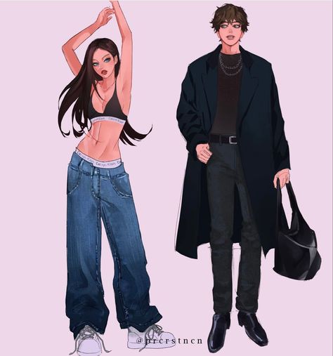 Taennie Fanart, Jin Wwh, World Dance, Black Phone Wallpaper, Kpop Couples, Anime Cover Photo, Rich Women, Lisa Blackpink Wallpaper, Fashion Design Sketches