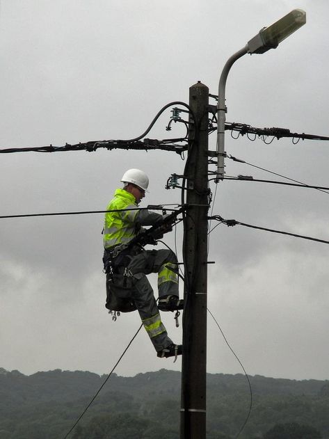 power pole, worker, electric wires, street lamp | Pikist Pole Climbing, Counter Fridge, Electrical Substation, Solar Energy Design, Electric Pole, Power Lineman, Renewable Energy Resources, Solar Energy Kits, Solar Power House