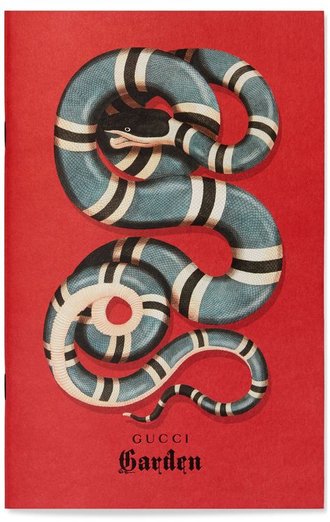 Notebook from the Gucci Garden series. Photo © Gucci. Gucci Adds, Gucci Illustration, Gucci Wallpaper Iphone, Garden Snake, Gucci Pattern, Gucci Garden, Snake Wallpaper, Wallpaper Notebook, Snake Art