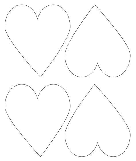 4x4" printable heart templates Free Heart Patterns Printable, Heart Craft Ideas, Printable Hearts, Hearts Stencil, Hearts Printable, Printable Heart Template, Heart Craft, Perfect Heart, Heart Stencil