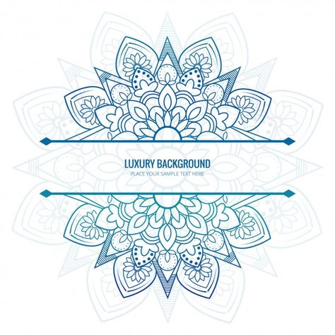 Elegant mandala background Free Vector Mandala Vector Design, Lotusblume Tattoo, Mandala Logo, Elegant Background, Mandala Wallpaper, Muster Tattoos, Mandala Background, Design Mandala, Mandala Vector