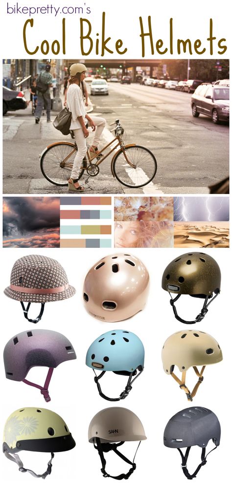 9 Cool Bike Helmets and where to get them. Bici Retro, Cool Bike Helmets, Bicycle Safety, Velo Cargo, Bike Helmets, Velo Vintage, Ride Bicycle, Bicycle Helmets, Cycle Chic