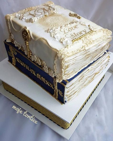 3d wedding cake by My little cakes - https://cakesdecor.com/cakes/348283-3d-wedding-cake Book Wedding Cake, Realistic Cakes, Book Cakes, Book Cake, Special Occasion Cakes, Elegant Wedding Cakes, Little Cakes, Book Wedding, Small Cake