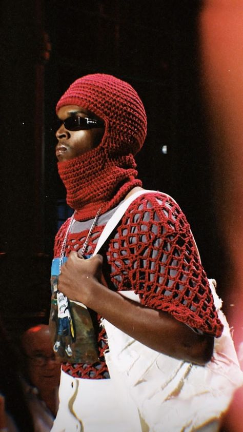 Balaclava Men, Crochet Men, Knitwear Trends, Afro Punk, Photoshoot Outfits, Men's Knit, Didi, Crochet Crafts, Crochet Projects