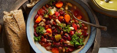 Slow-Cooker Vegan Cassoulet | Forks Over Knives Healthy Vegan Diet, Vegan Holiday Recipes, Vegan Stew, Forks Over Knives, Vegan Thanksgiving Recipes, Vegan Holidays, Fall Soups, Winter Soups, Vegan Soups