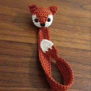 Amigurumi Bookmark, Fox Bookmark, Marque-pages Au Crochet, Fox Crochet, Bookmark Crochet, Crochet Bookmark, Bookmark Ideas, Bookmark Handmade, Pattern Simple