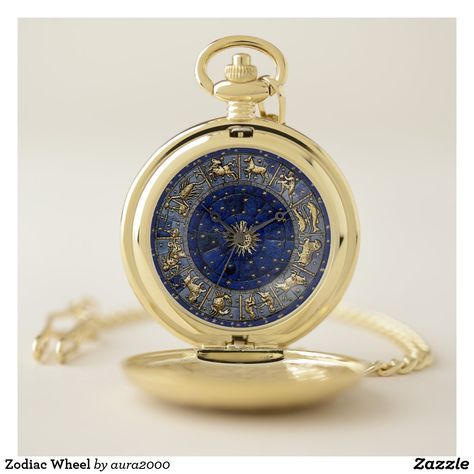 Zodiac Wheel Pocket Watch Zodiac Wheel, Gold Pocket Watch, Easy Hairstyles For Long Hair, Fantasy Jewelry, Jewelry Inspo, Writing Inspiration, Character Design Inspiration, Vintage Watches, Pocket Watch