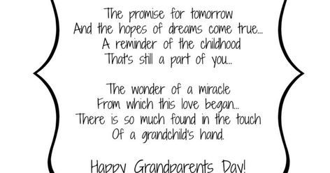 Grandparents Craft, Grandparents Day Poem, Preschoolers Activities, September Themes, National Grandparents Day, Grandparents Day Crafts, Happy Grandparents Day, Grandparents Day Gifts, Finger Plays