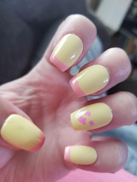 Amazon Beauty, Cute Simple Nails, Inspired Nails, Really Cute Nails, Top Nail, Kawaii Nails, Nail Polish Designs, Yellow And Pink, Manicure Y Pedicure