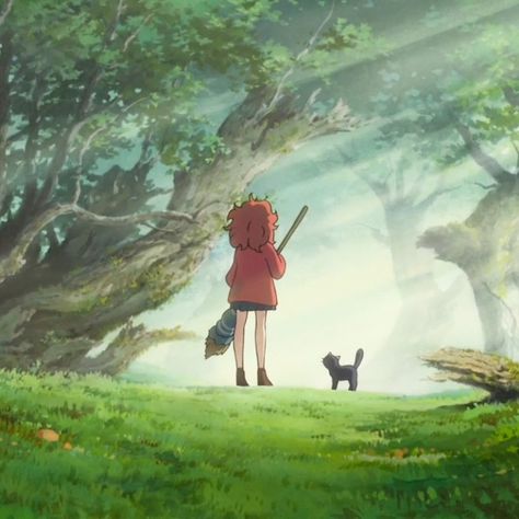 Mary And The Witch's Flower Aesthetic, Marry And The Witch's Flower, Mary And The Witch's Flower, Hayao Miyazaki Movies, Ghibli Aesthetic, Studio Ghibli Characters, Howls Moving, Anime Witch, Anime Vs Cartoon