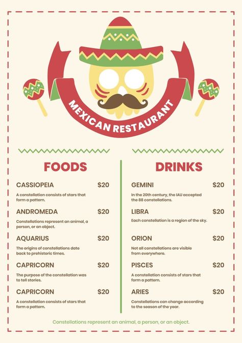 Menu Design Mexican, Mexican Restaurant Menu Design, Mexican Menu Design, Mexican Restaurant Menu, Mexican Logo, Spanish Menu, Menu Project, Mexican Bar, Drawn Food