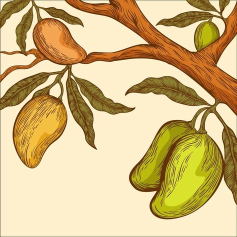 Tree Branch Illustration, Branch Illustration, Branch Drawing, Triangle Art, Flat Design Illustration, Mango Tree, Cushion Cover Designs, Good Cartoons, Tree Illustration