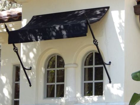 Outdoor Window Awnings, Awning Over Door, Residential Awnings, Bahama Shutters, House Awnings, Colonial House Exteriors, Window Canopy, Window Awnings, Spanish House