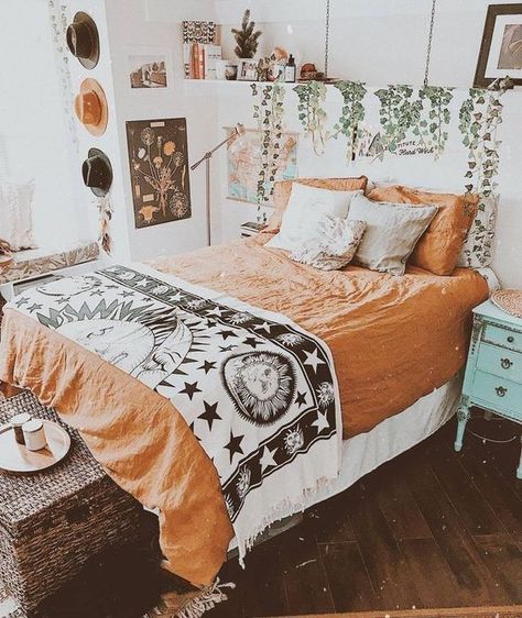 Boho Dorm Room, Bohemian Bedroom Design, Boho Dorm, Bohemian Living Rooms, Boho Styl, Bohemian Bedroom Decor, Boho Room, Room Ideas Bedroom, Dream Rooms