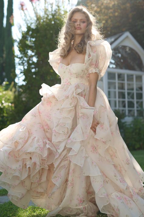 Dresses Ruffles, Floral Print Prom Dress, Princess Evening Dress, Birthday Party Dresses, Victorian Fashion Dresses, Printed Prom Dresses, Prom Dresses Gowns, Womens Prom Dresses, Formal Party Dress