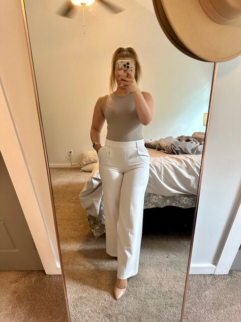 #abercrombie #neutral #workwearstyle #businesscasualoutfits Work Fits, Farmhouse Kitchens, Tank Bodysuit, Workwear Fashion, Modern Farmhouse Kitchens, Casual Work Outfits, Work Looks, Casual Work, Business Casual Outfits