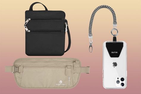 After Watching 1 Too Many Pickpocketing TikToks, These 6 Anti-theft Travel Accessories Give Us Peace of Mind Anti Theft Travel Accessories, Anti Theft Travel Purse, Phone Leash, Family Beach Trip, Anti Theft Bag, Paris Travel Guide, Travel Club, Travel Purse, Packing Tips For Travel