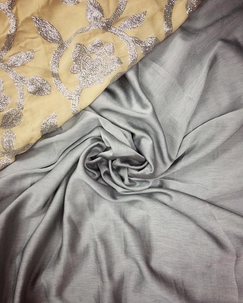 Grey silk saree with Emboridery blouse piece To purchase this product mail us at houseof2@live.com or whatsapp us on +919833411702 for further detail #sari #saree #sarees #sareeday #sareelove #sequin #silver #traditional #ThePhotoDiary #traditionalwear #india #indian #instagood #indianwear #indooutfits #lacenet #fashion #fashion #fashionblogger #print #houseof2 #indianbride #indianwedding #indianfashion #bride #indianfashionblogger #indianstyle #indianfashion #banarasi #banarasisaree Plain Grey Saree Blouse Combination, Grey Saree Blouse Combination, Saree Blouse Combination, Grey Silk Saree, Yellow Blouse Designs, Fabrics Clothes, Satin Sarees, Plain Sarees, Designs Blouse