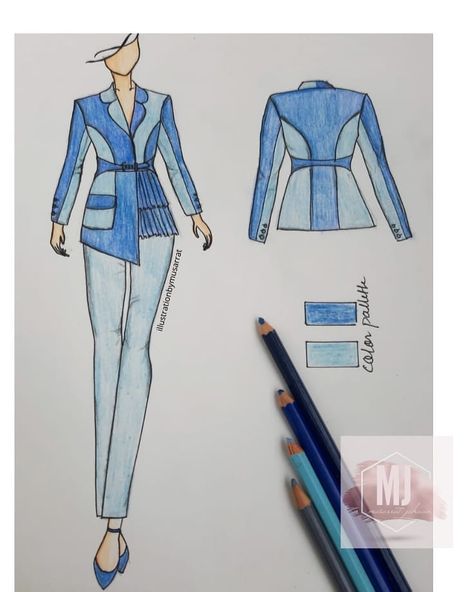 #Illustrationbymusarrat .....formal wear outfit designed by me it can be wear it as an office wear and also as a formal party wear . . . .… Office Wear Fashion Illustration, Office Wear Illustration, Casual Wear Illustration, Formal Wear Illustration, Sketching Illustration, Dress Illustration, Formal Wear Dresses, Fashion Illustration Dresses, Illustration Fashion Design