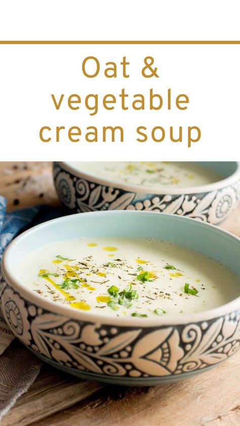 It's soup season! Warm-up with a bowl of Oat and Vegetable Cream Soup Ingredients 1 tbsp soybean oil 1 medium onion diced 1 celery stalk, diced 1 large carrot diced 1/2 tsp thyme dried 1 clove garlic 1 cup low sodium vegetable stock 1 cup frozen peas 1 cup frozen corn I cup frozen green beans 1 cup rolled oats 4 cups oat milk, unsweetened Salt and pepper to taste Head to our website for the full recipe. Vegetable Cream Soup, Cream Of Vegetable Soup, Creamy Vegetable Soup, Oat Milk Recipe, Frozen Green Beans, Soup Season, Cream Soup, Frozen Corn, Milk Recipes