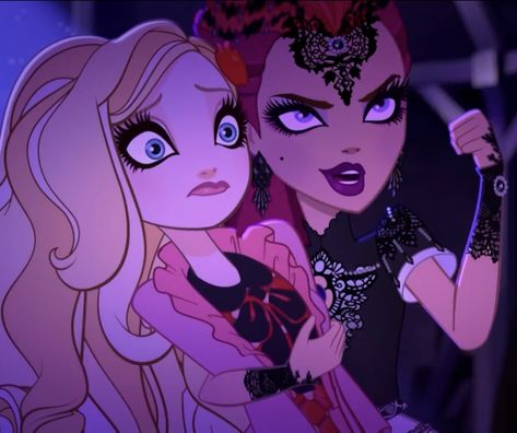 Apple White and Mira Shards Mira Shards, My Happy Ending, Raven Queen, Apple White, Monster High Art, High Art, Evil Queen, Ever After High, Disney Villains