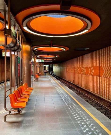 1960s Interior Design, Brutalist Art, Googie Architecture, Train Station Architecture, Futuristic Building, Brutalism Architecture, Concrete Construction, 2023 Photo, Architectural Section