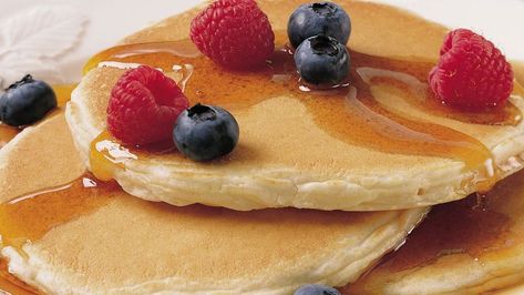 Pancakes for Two Recipe - BettyCrocker.com Bisquick Pancake Recipe, Bisquick Pancakes, Homemade Pancakes Fluffy, Pancakes For Two, Homemade Pancake Recipe, Best Pancake Recipe, Bisquick Recipes, Breakfast And Brunch, How To Make Pancakes