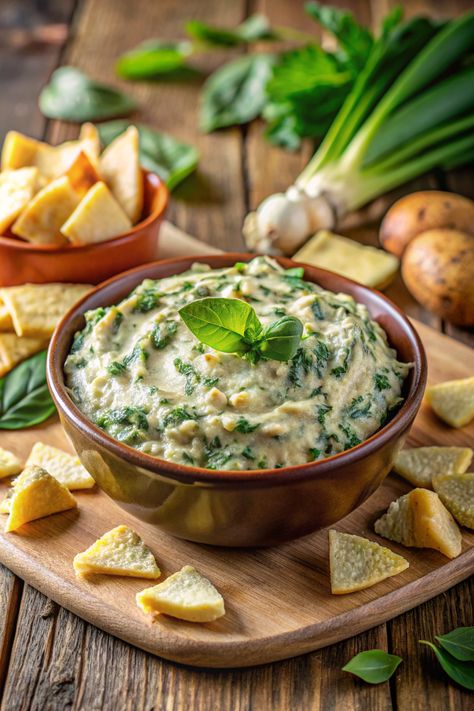 Creamy Vegan Spinach and Artichoke Dip in 30 Minutes Check more at https://www.vegan-mr.com/vegan-appetizers/creamy-vegan-spinach-and-artichoke-dip-in-30-minutes/ Vegan Spinach And Artichoke Dip, Vegan Artichoke Dip, Vegan Artichoke, Vegan Spinach Dip, Vegan Spinach Artichoke Dip, Spinach And Artichoke Dip, Vegan Spinach, Crowd Pleasing Appetizers, Spinach Artichoke Dip