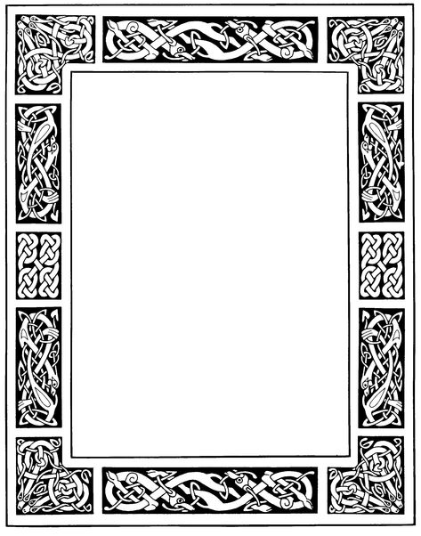 celt19 Celtic Borders, Celtic Frames And Borders, Knotwork Border, Rat Silhouette, Celtic Border, Celtic Ornaments, Art Alevel, Page Borders Design, Typography Alphabet