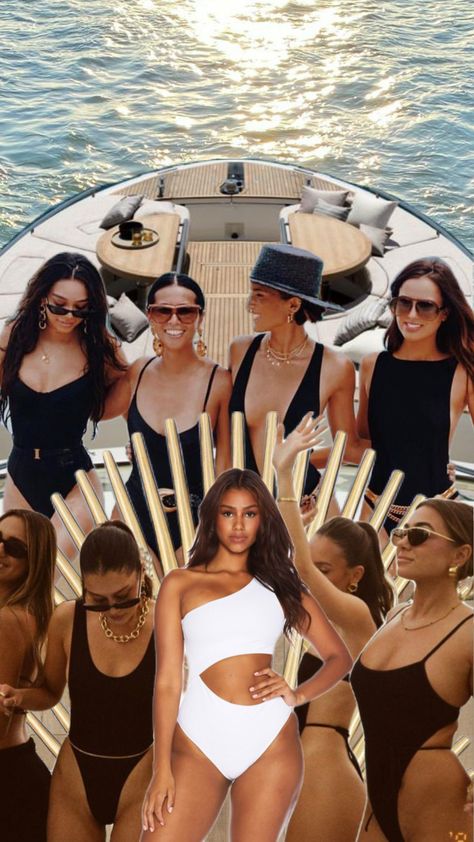 Bachelorette Boat Charter 🛥️🖤🌞 #bach #bachparty #bachelorette #bacheloretteweekend #bacheloretteparty #blackswimsuits #boatcharter #summer #summeraesthetic #swimsuitinspo #beachparty #yacht Yacht Bachelorette, Bachelorette Yacht, Bachelorette Boat, Bachelorette Trip Ideas, Bachelorette Pool, Bachelorette Themes, Bachelorette Trip, Pool Day, Pool Days