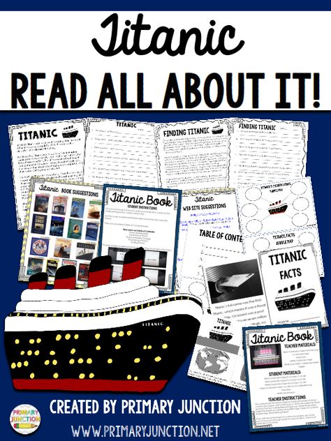 Free Titanic Reading Comprehension Packet | Primary Junction Reading Comprehension Texts, Titanic Sinking, Titanic Facts, Ell Students, Magic Treehouse, Reading Comprehension Activities, Reading Comprehension Passages, Comprehension Passage, Comprehension Activities