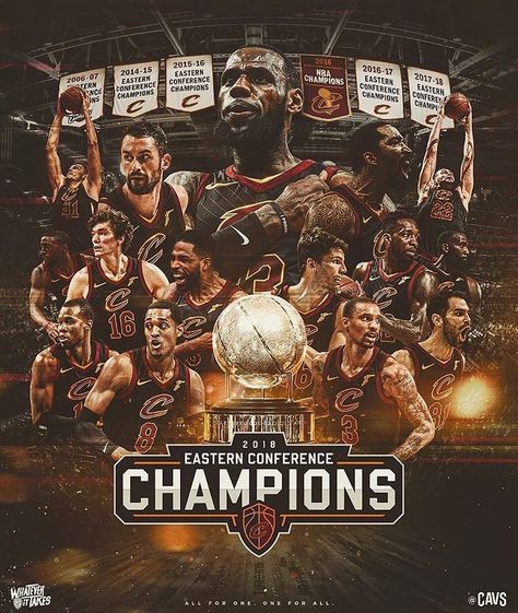 2018 NBA Eastern Conference Champion: Cleveland Cavaliers Cavs Wallpaper, Cavaliers Wallpaper, Champions Graphic, Cavaliers Nba, Cleveland Cavs, King Lebron, Kevin Love, Nba Championships, Nba Wallpapers