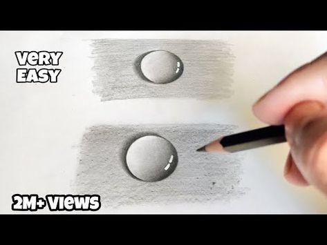 (48) Easy 3D Water Drop Drawing Tutorial | Easy Pencil Drawing - YouTube Drop Drawing, Water Drop Drawing, Easy Pencil Drawing, Gel Pen Art, Draw Water, Circle Drawing, Pencil Drawings Easy, White Gel Pen, Drawing Tutorial Easy