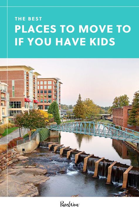 If you?re dreaming of packing up and starting over in a family-friendly new town, we?ve got you covered. Here are the 12 best places to move if you have kids. #kids #family #moving Moving Cities, Moving To Another State, Kids Moves, Move Abroad, Money Advice, Backyard Playground, Good Night Moon, Best Places To Live, New Town