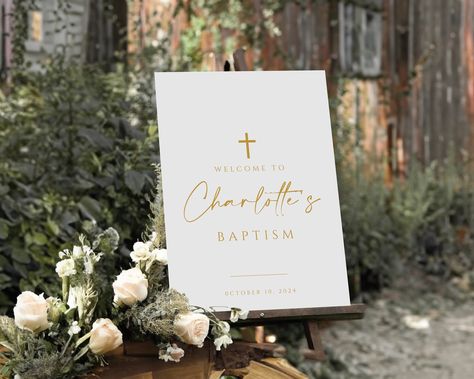 Baptism Welcome Sign, Arch Welcome Sign, Entrance Sign, Printed Christening Sign, 1st Birthday Sign, Personalised I Printed and Delivered Arch Welcome Sign, 1st Birthday Sign, Baptism Welcome Sign, 1st Birthday Signs, Entrance Sign, Birthday Sign, Last Minute Gifts, Cricut Projects, Welcome Sign