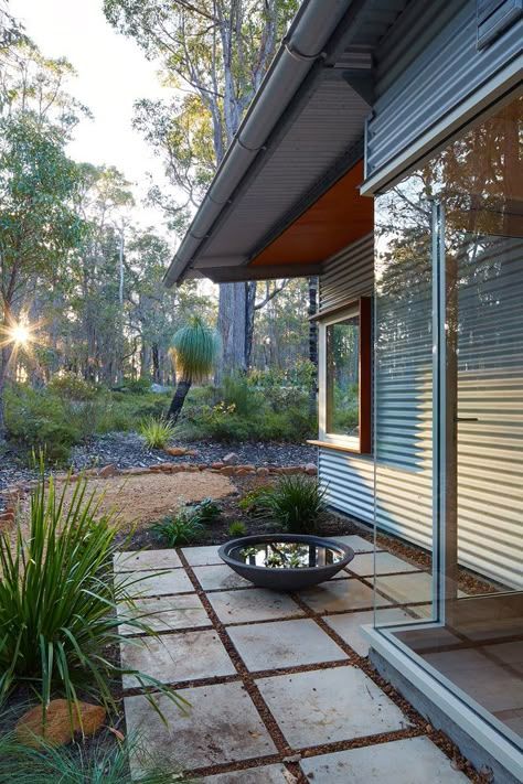 Gallery of Bush House / Archterra Architects - 19 Bush House, Tin House, Steel Frame House, House Cladding, Shed House, Shed Homes, Native Garden, Mid Century House, Architect Design