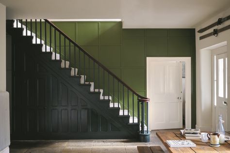 Farrow Bal, Hallway Paint, Hallway Colours, Elegant Entryway, Paint Color Chart, House Movers, Hallway Inspiration, Paint And Paper Library, Farrow And Ball Paint