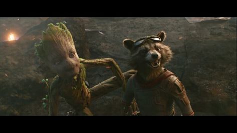 Groot And Rocket, Marvel Wall, Rocket Raccoon, Baby Groot, Trash Panda, Vin Diesel, Marvel Wallpaper, Avengers Endgame, Oh Yeah