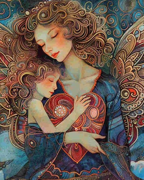 healing the relationship with mother❤️｜original spiritual artwork 🧚🏻original AI art combine with spirituality 👉commercial use unavailable #healingart #spiritualart #spiritualawakenings #spiritualhealing #arthealing #aiartist Mother Healing, Mother And Daughter Art, Spiritual Healing Art, Healing Artwork, Healing Art, Heart Poster, Spiritual Artwork, Outdoor Wall Decor, Spiritual Art