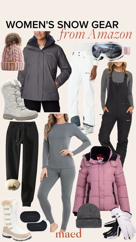 Winter is here and you need the perfect outfit to stay warm and look cute! MAED is rounding up her favorite women's snow gear you can shop from amazon. These trendy Amazon fashion finds are perfect for your 2023 wardrobe. Follow for more Amazon shopping guides, women's winter fashion, and outfit ideas. Snow Trip Outfit, Denise Vasi, Snow Outfits For Women, Women's Winter Fashion, Snow Outfits, 2023 Wardrobe, Thirty Flirty And Thriving, Amazon Fashion Finds, Winter Outfits Warm