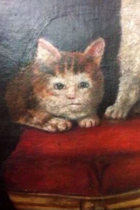 Old Paintings 18th Century, Paintings 18th Century, Bad Cat, Cat Paintings, Medieval Paintings, Cat Drawings, Old Paintings, Art Old, Cat Painting