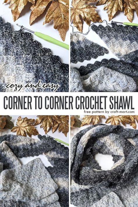 corner to corner crochet shawl Corner To Corner Crochet Shawl, Corner To Corner Shawl, One Skein Shawl Crochet, C2c Shawl, Shawl In A Ball, Crochet Prayer Shawls, Yarn Shawl, Corner Crochet, Corner To Corner Crochet