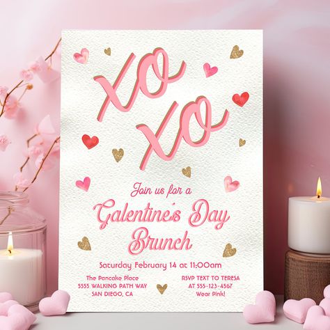 Single And Ready To Mingle, Kiss Party, Galentines Day Ideas, Valentine Invitations, Happy Galentines Day, Galentines Party, Bar Mitzvah Invitations, Birthday Brunch, Brunch Invitations