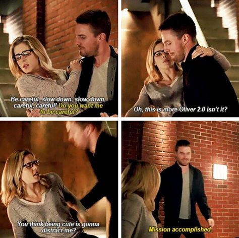 "You think being cute is gonna distract me?" - Felicity and Oliver #Arrow Oliver X Felicity, Arrowverse Funny, Felicity And Oliver, Oliver Queen And Felicity Smoak, Oliver Felicity, Arrow Funny, Arrow Memes, Arrow Oliver And Felicity, Flash Funny