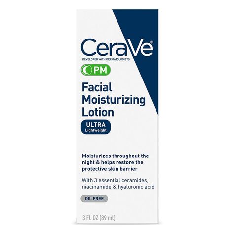 Pm Moisturizer, Cerave Facial Moisturizing Lotion, Dermatologist Recommended Skincare, Best Night Cream, Facial Lotion, Lightweight Moisturizer, Moisturizer For Oily Skin, Avon Products, Oil Free Moisturizers