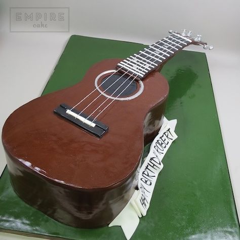 Guitar/Ukulele-Shaped Cake - Empire Cake Wedding Cake Favors, Cake Favors, Shaped Cake, Guitar Ukulele, Photo Cake, Cupcakes Decoration, Cupcake Cookies, Ukulele, Wedding Cakes