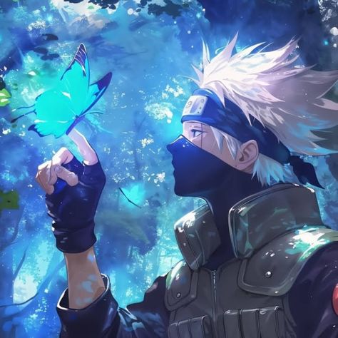 Kakashi Images, Basilisk Anime, Konoha Naruto, Sasuke Boruto, Butterfly Forest, Uchiha Sharingan, Fanart Illustration, Kakashi Hatake, Anime Artwork