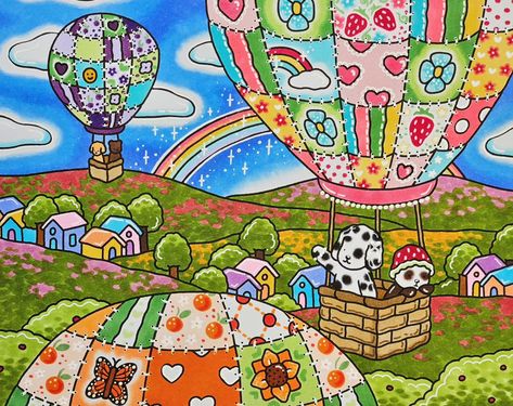 🎈Bobbie's characters truly are living their best lives! Hot air balloon ride... Yes, please🎈 📙 @bobbiegoodsart ✍️🏻 168 Honolulu @ohuhuart and Uni-ball white gel pen Inspiration @lexbloxcoloring and @fannyscosy_life #bobbie #bobbiegoods #bobbiegoodsart #bobbiegoodscoloringpages #bobbiegoodscoloringbook #colouring #ohuhumarkers #hotairballoon Bobbie Goods Hot Air Balloon, Bobbie Goods Characters, Coloring Ideas Aesthetic, Bobbie Goods Finished Pages, Bobbie Goods Inspiration, Bobbie Goods Coloring Inspiration, Bobbie Goods Coloring Pages Completed, Finished Bobbie Goods Coloring Pages, Bobbie Goods Colored